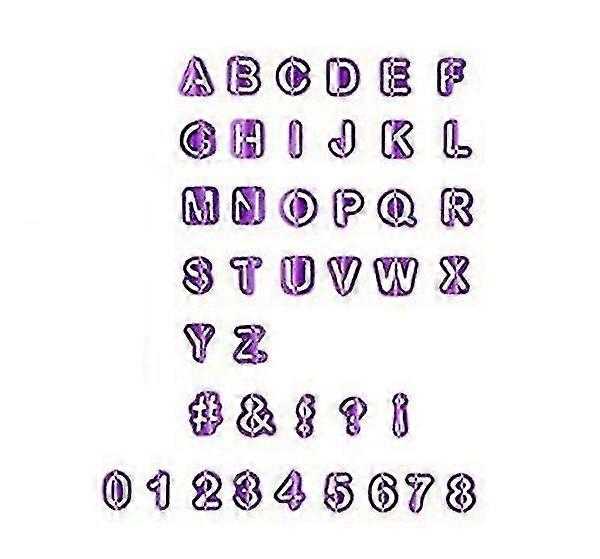 40 Pcs Cookie Cutter Letters,numbers And Punctuation Marks
