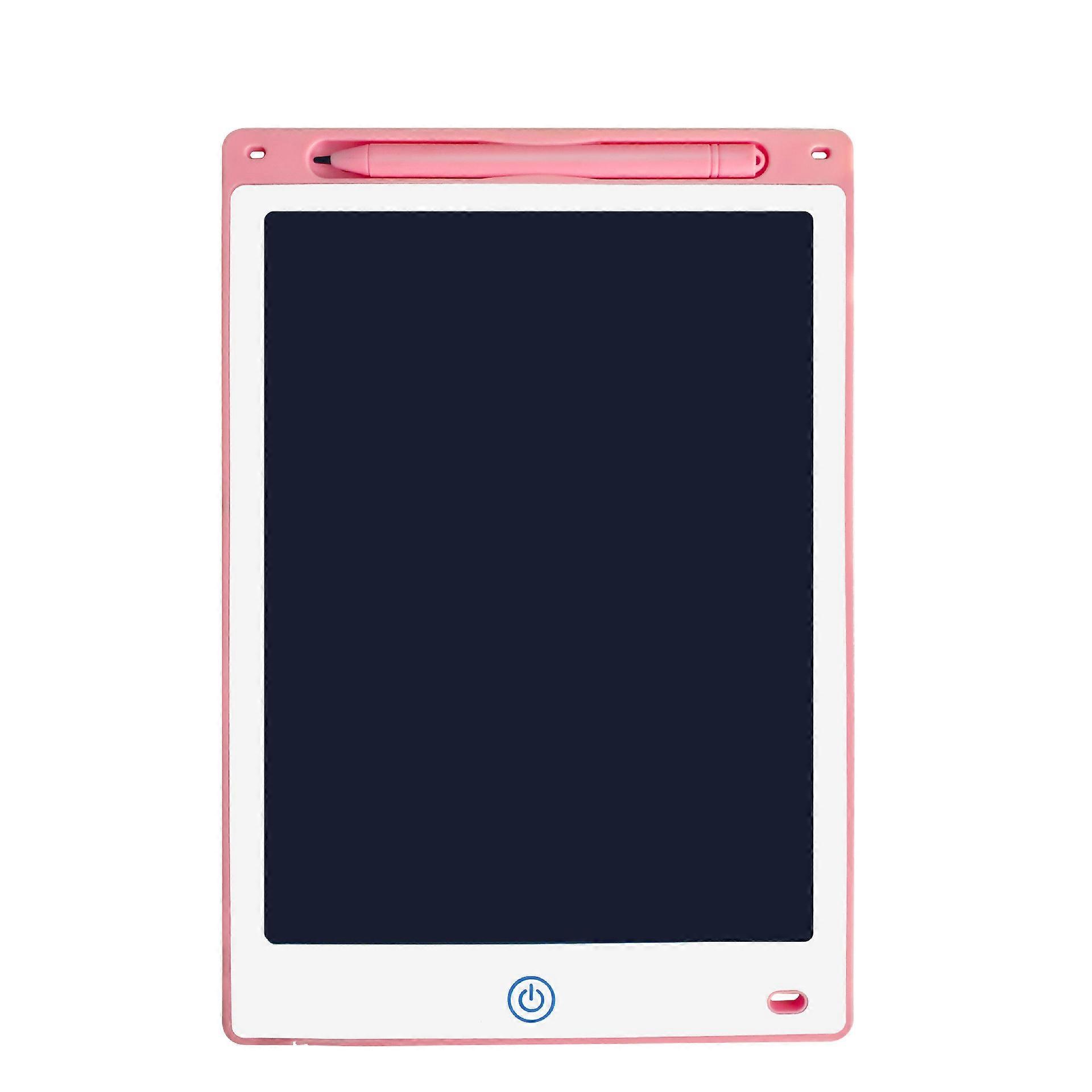 Kids Drawing Tablet, 12 Inch Pink Reusable Erasable Writing Pad, Magic Slate for Painting Drawing and Notes Lists, Free Cartoon Stickers