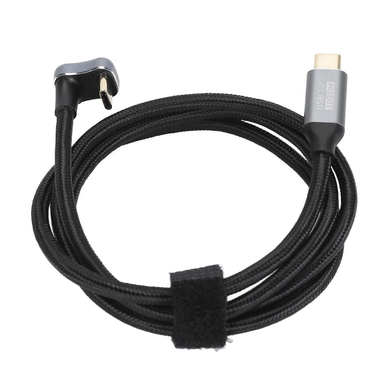 U Shaped Data Cable Type C Male to Male Data Cable USB3.2 Gen2 10Gbps 20V 5A PD100W Fast Charging 4K 60Hz Screen Casting Support OTG 100cm / 39.4in