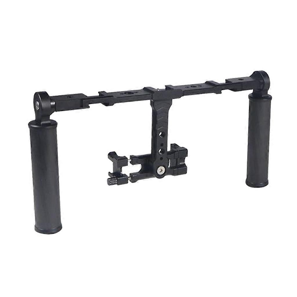 Dual Handle Smartphone Video Handheld Stabilizer Mount for Live Streaming