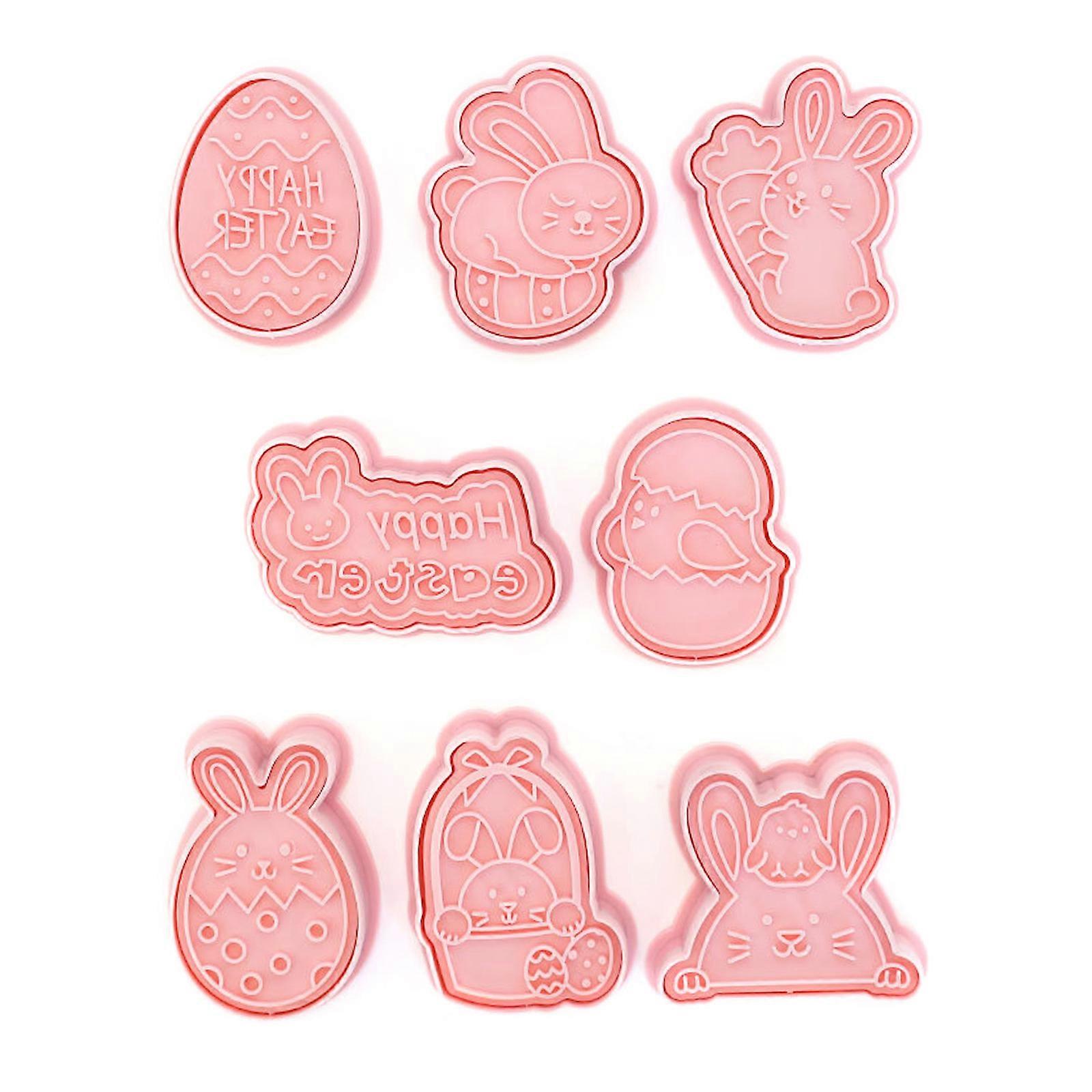 Cartoon Easter Bunny Shape Plastic Mold Cookie Cupcake Chocolate Baking Mold
