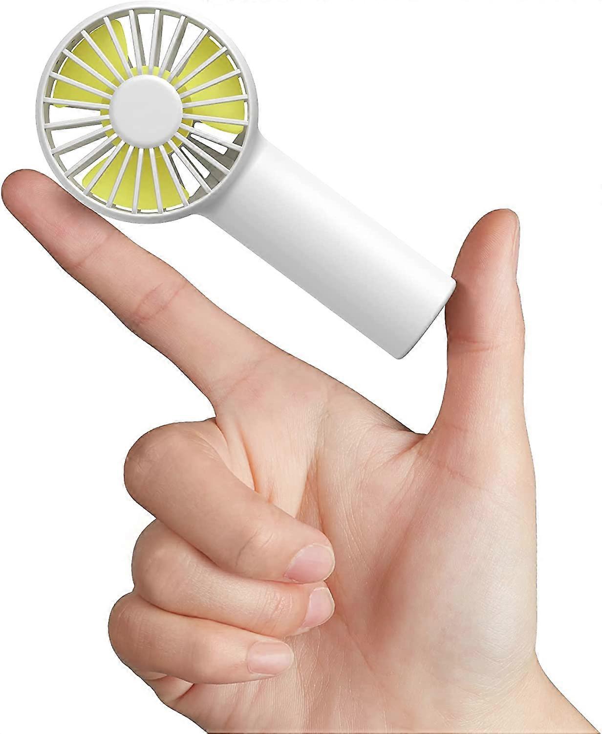 Mini Portable Battery Operated Fan with 2000mAh Battery,USB Powered,3 Speeds,Rechargeable White