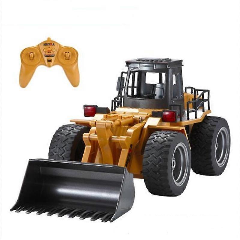 6 CH With LED Light Alloy Version Loading Bulldozer 2.4G Wireless Remote Control Engineering Bulldozer Children's Toy