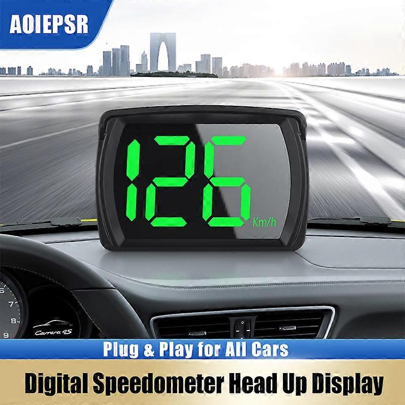 Universal GPS KMH HUD Digital Speedometer Head Up Display Car Electronics Accessories 2.8 Inch Big Font Speed Meter for All Cars