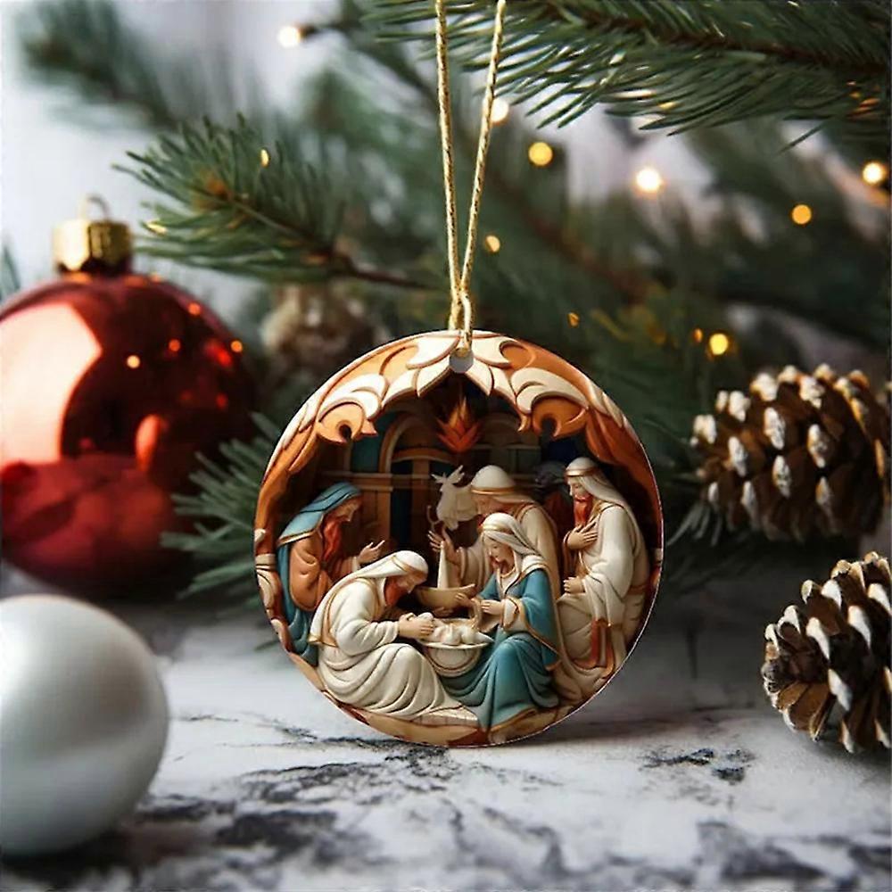 Nativity Christmas Party Hanging Ornament for Xmas Tree Birth of Jesus Decor