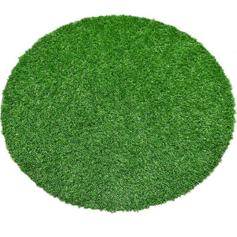 Simulated Grass Round Table Mat Green Artificial Tabletop Grass Mat Decor