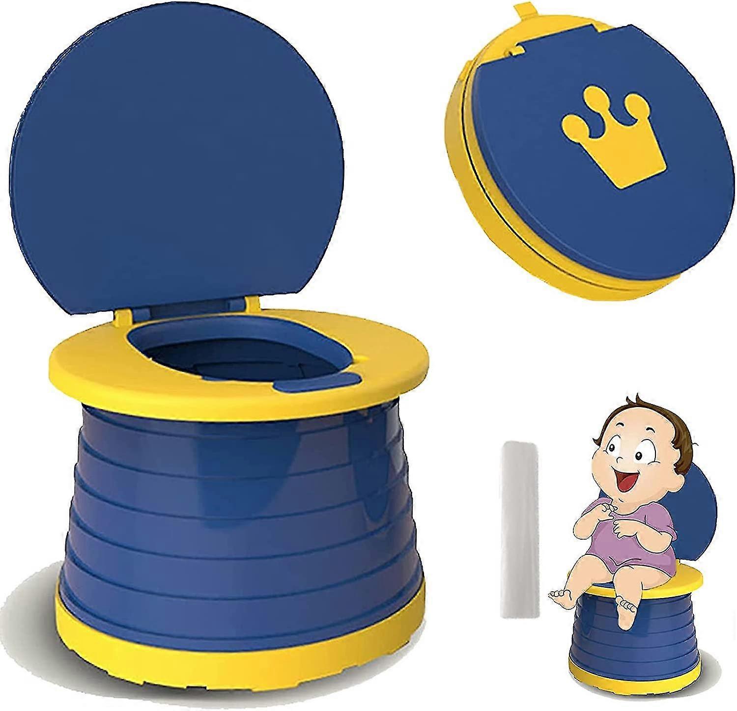 Travel Potty 2-i-1 bärbar potttränare vikbar resande potta träningsstol toalett