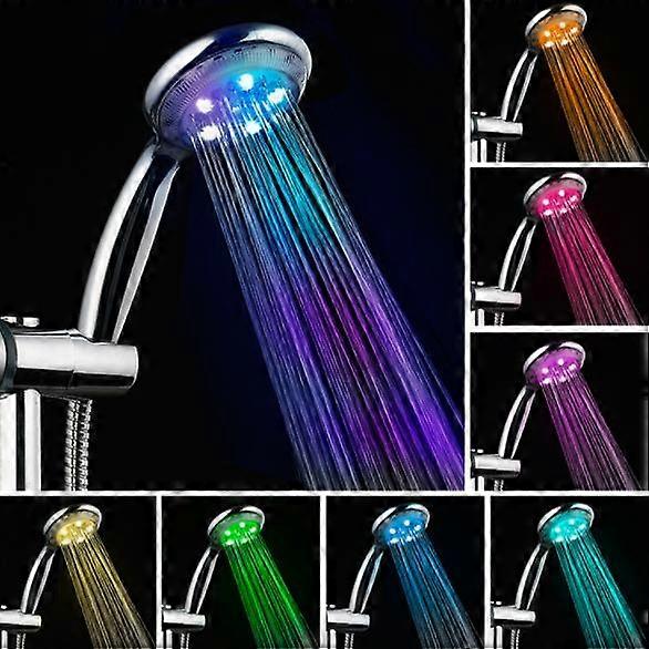 High Pressure Water Saving Changing Light Handheld High Pressure Spa Shower Head