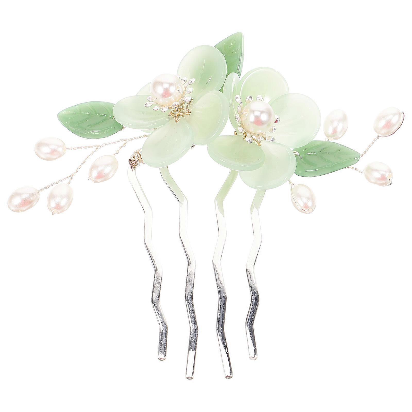 Vintage Flower Inserted Comb Chinese Style Inserted Comb Ancient Comb Headdress