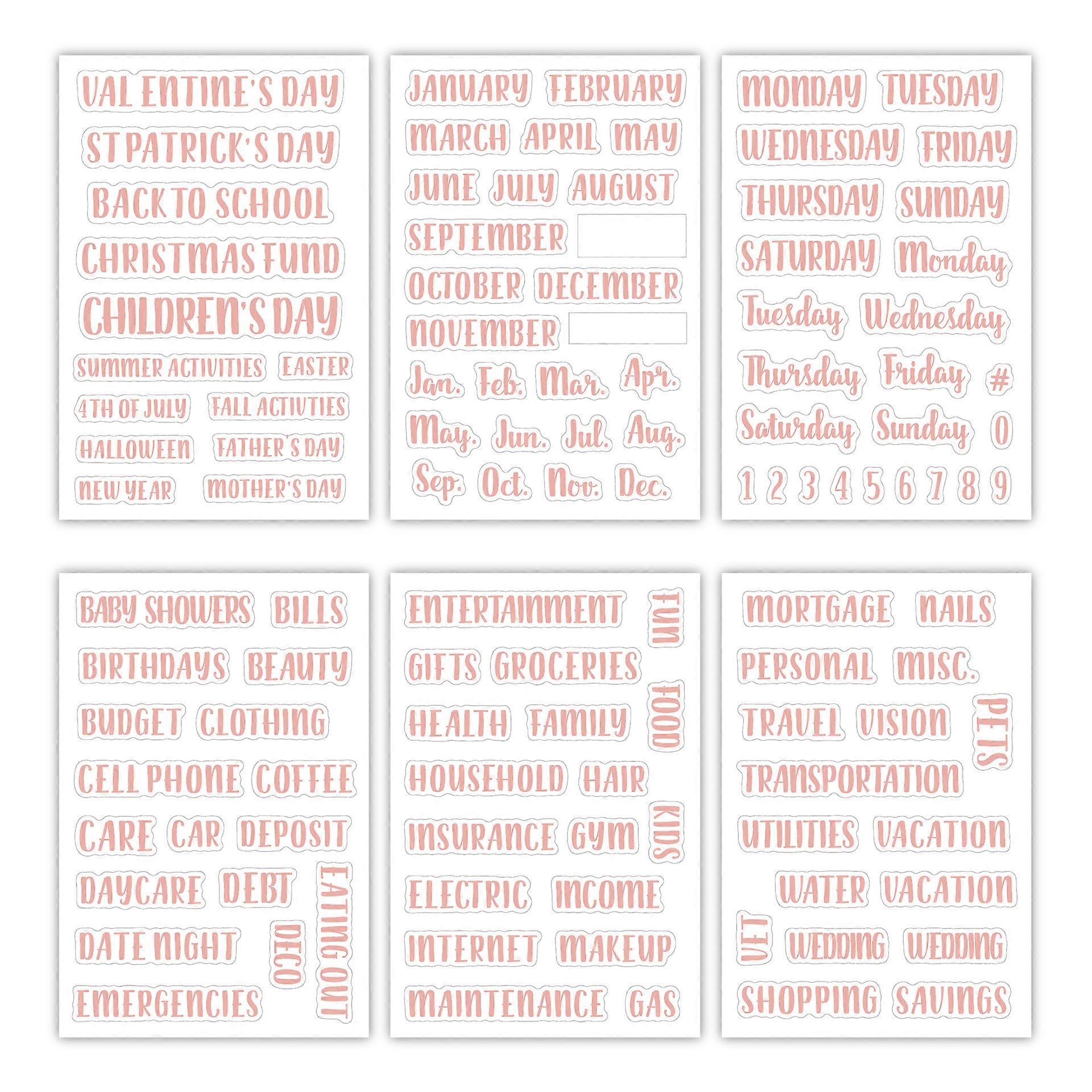 117pcs Multi-function Budget Stickers Classifying Cash Envelope Labels Portable Label Stickers