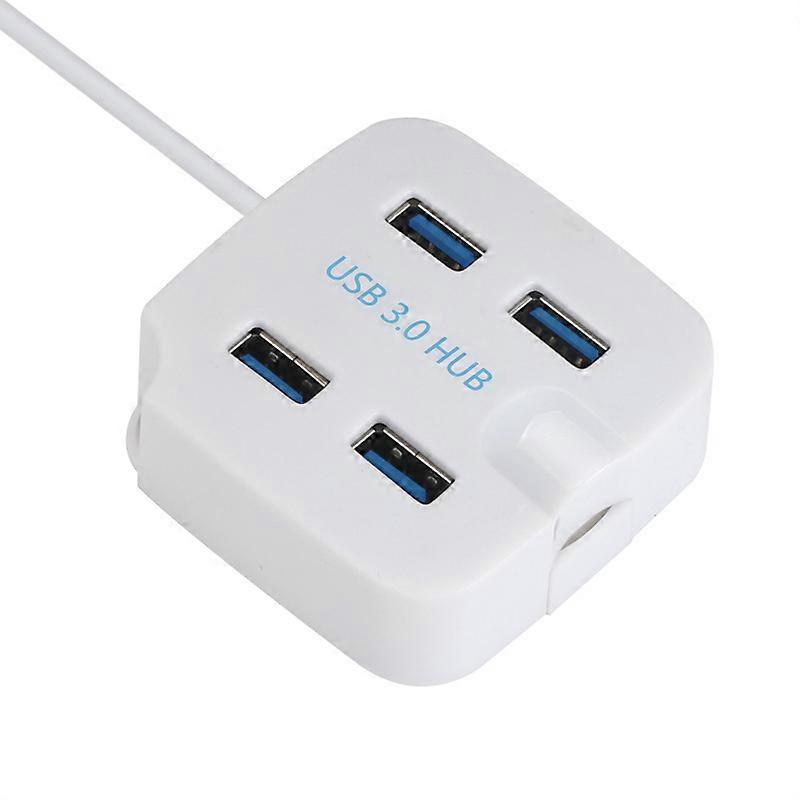 Usb3.0 4 Port Hub 4 Port Hub Usb Splitter Mobile Phone Bracket 3.0hub (White) Betterlifefg