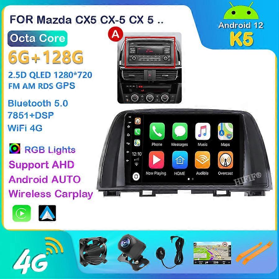 Android 12 Car Video Player For Mazda CX5 CX-5 CX 5 2012 - 2015 Car Radio Multimedia Navigation GPS WIFI IPS DSP 2din BT FM