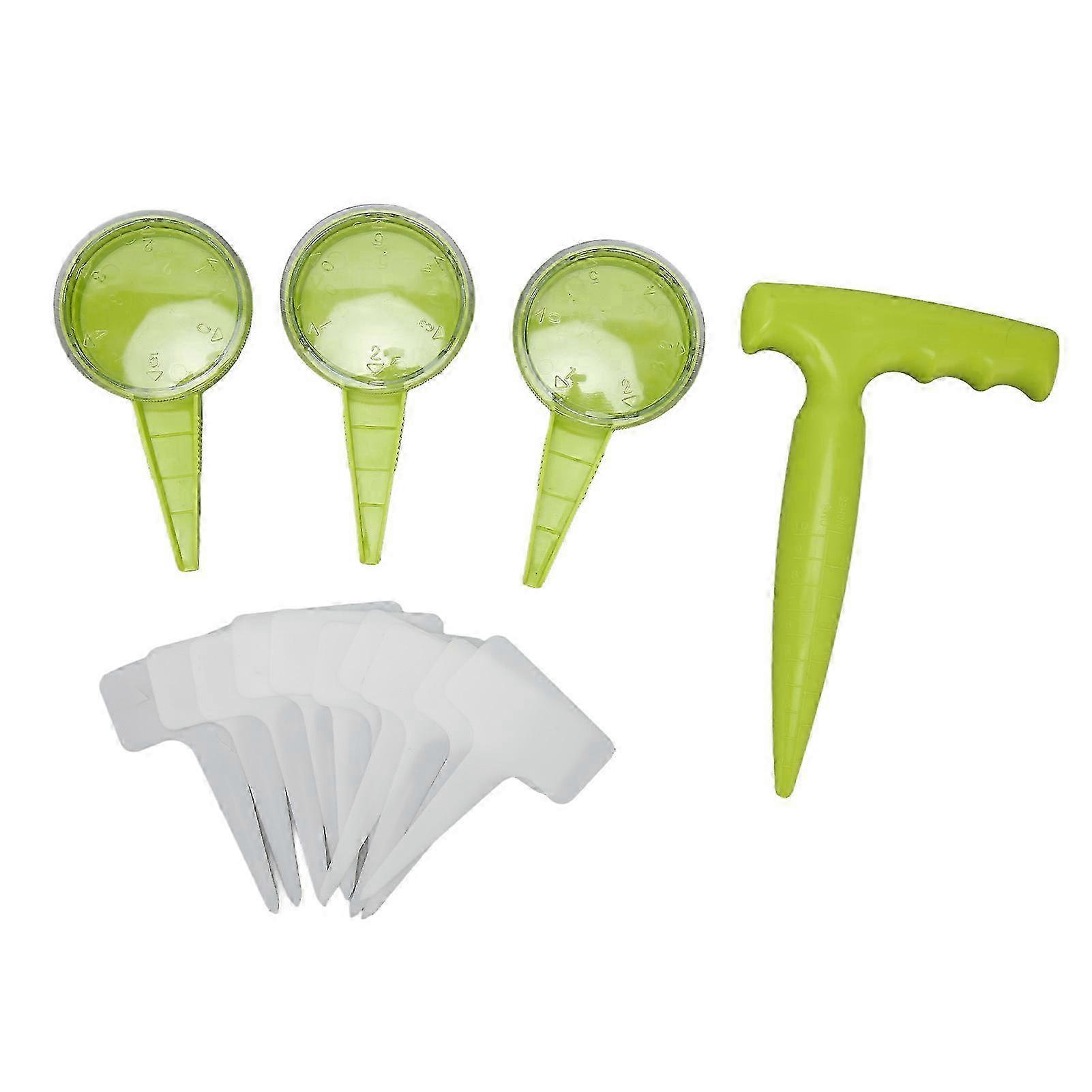 Seed Dispenser Adjustable 5 Dial Settings Handheld Seed Planter Tool Set for Garden Fluorescent Green