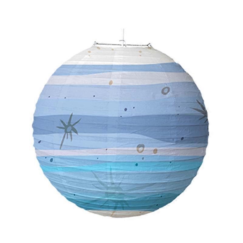1 Set Paper Lantern Creative Shape Exquisite Pattern Vivid Color Foldable Wide Application Decorative Attractive DIY Planet Paper Lantern Party Decora
