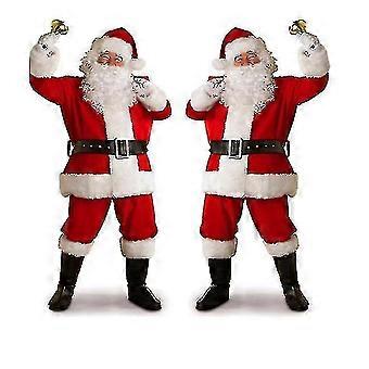 Vêtements de flanelle de Noël pour adultes, costume de Père Noël