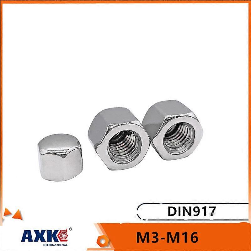 1/20pcs M3 M4 M5 M6 M8 M10 M12 M14 M16 304 A2-70 Stainless Steel Hex Hexagon Short Low Thin Cap Acorn Nut Cover Blind Nut DIN917
