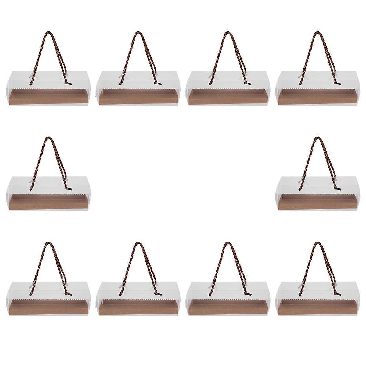 10pcs Cake Packaging Boxes Food Packing Boxes Portable Packing Boxes