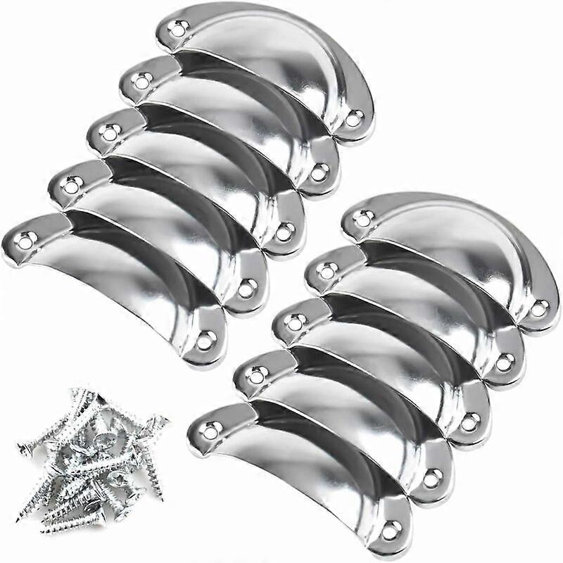 10pcs Vintage Drawer Handle Shell Handle Door Knob Kitchen Cabinet Pull Handle Shell Shaped Knob Handle Door Knob Retro Decoration for Cabinet Drawer,