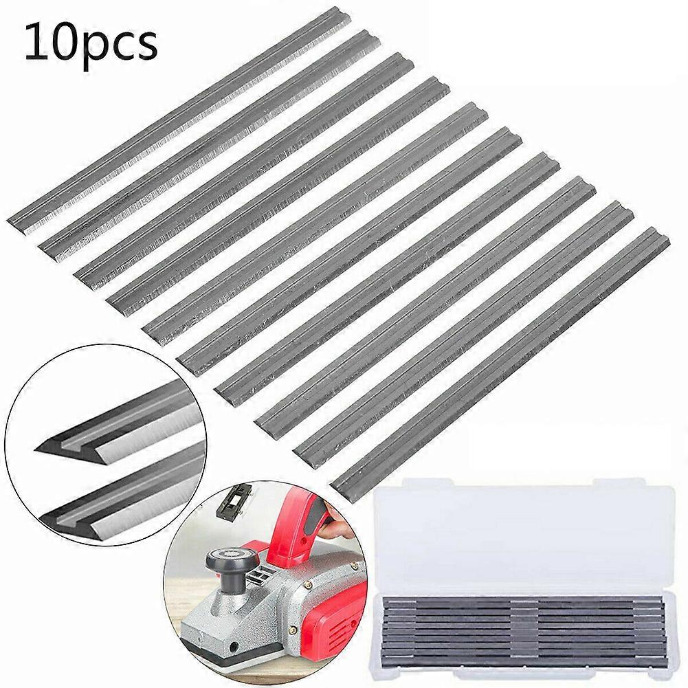 10 stk 82 mm HSS høvelblader Elektriske høvelblader i eske for MKA BOSCH-B Trebearbeidingsmaskiner Skjæredeler