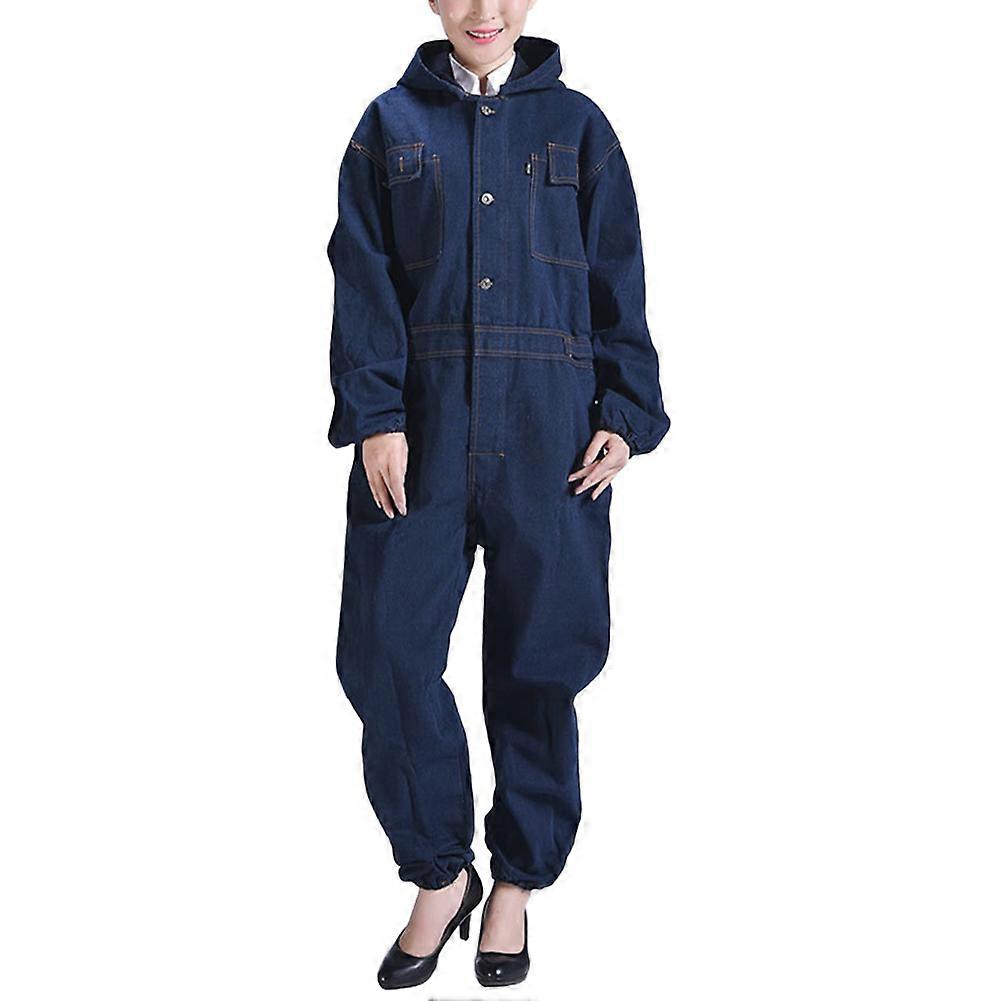 Νέα Unisex Εργαζόμενη ένδυση φόρμες εργασίας τζιν ολόσωμη φόρμα Στολές εργοστασίου Φόρμες εργασίας Μακρυμάνικο Παχύ κοστούμι συγκόλλησης με κουκούλα γρήγορο πλοίο