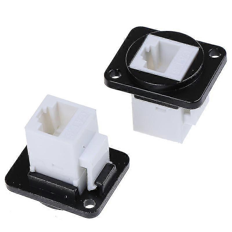 Rj45 Network Connector Metal Panel Socket D-type Zinc Alloy Mounting Cat6