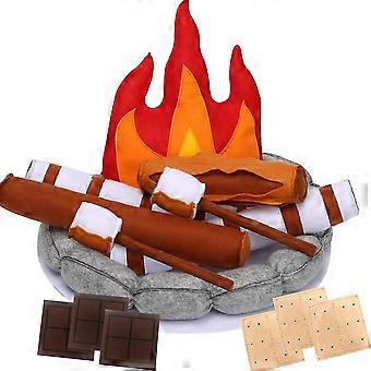Kids Camping Toys Plush Toy Campfire,dramatic Play Toys For Preschool,sensory Play Camping Toy Set With Plush Felt Fake Sets