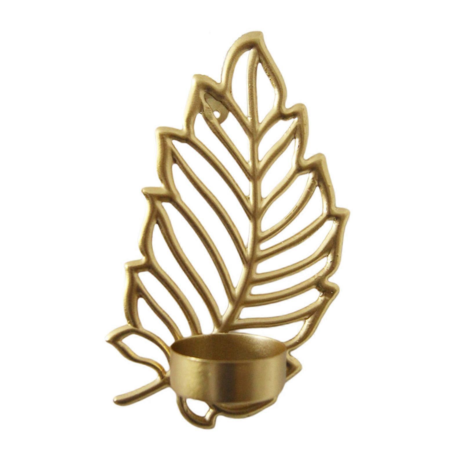 Golden Leaf Shape Candle Holder Romantic Table Decor Home Candlestick Crafts