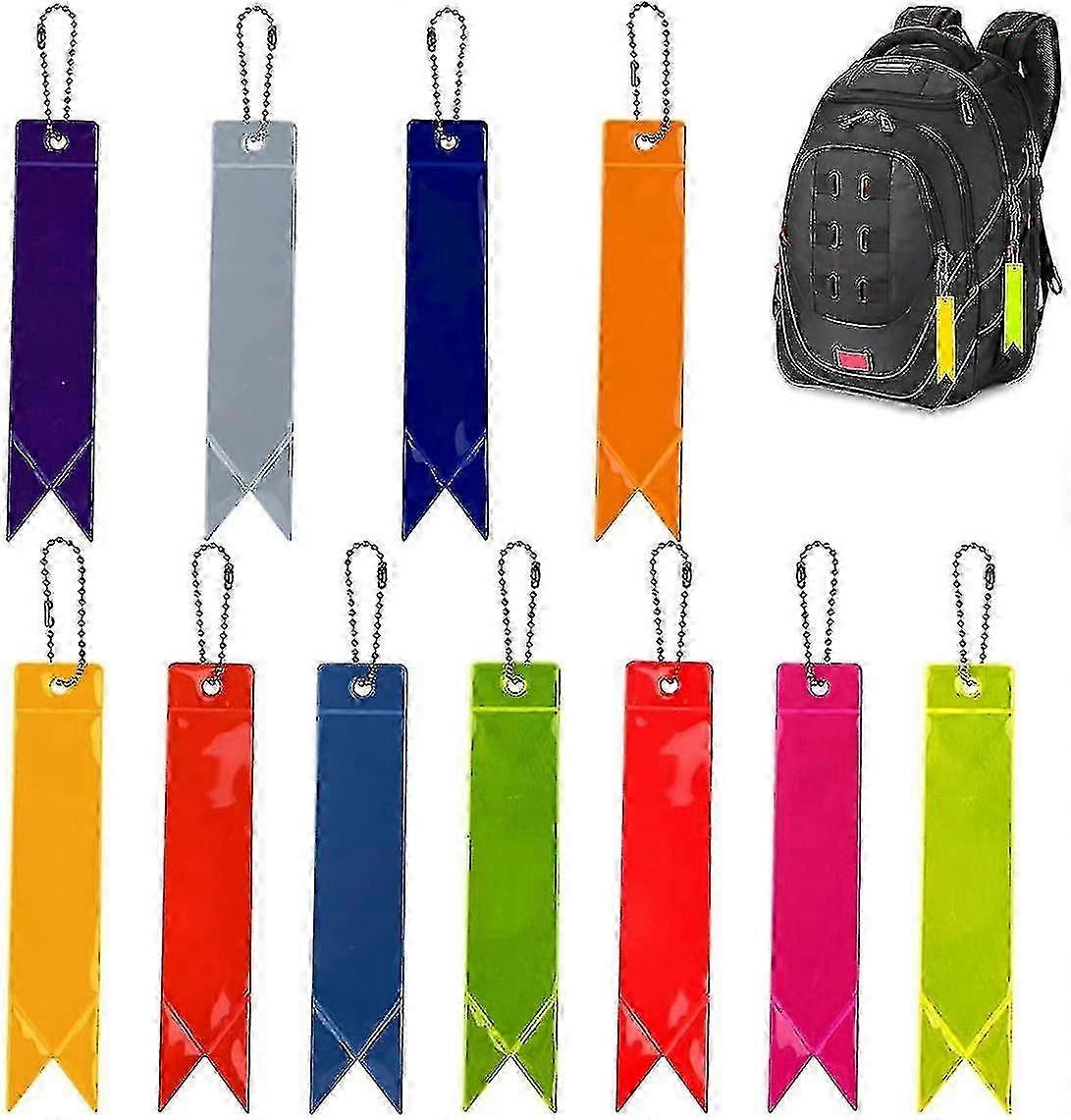תליון רפלקטיבי,תליון רפלקטור בטיחותי של 11pcs,תליון רפלקטור רפלקטור לילדים, מחזיר אור בטיחות סטרימר, עבור בגדי תיק בית הספר תרמיל רכיבה על אופניים ריצה