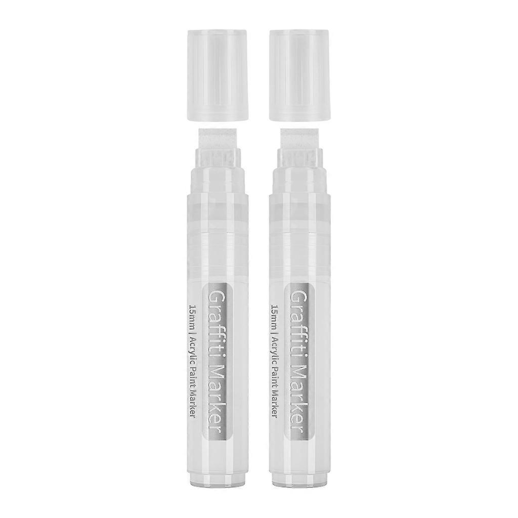 2pcsグラフィティマーカー15mm幅の先端DIYを描くための大きなアクリル絵の具ペン