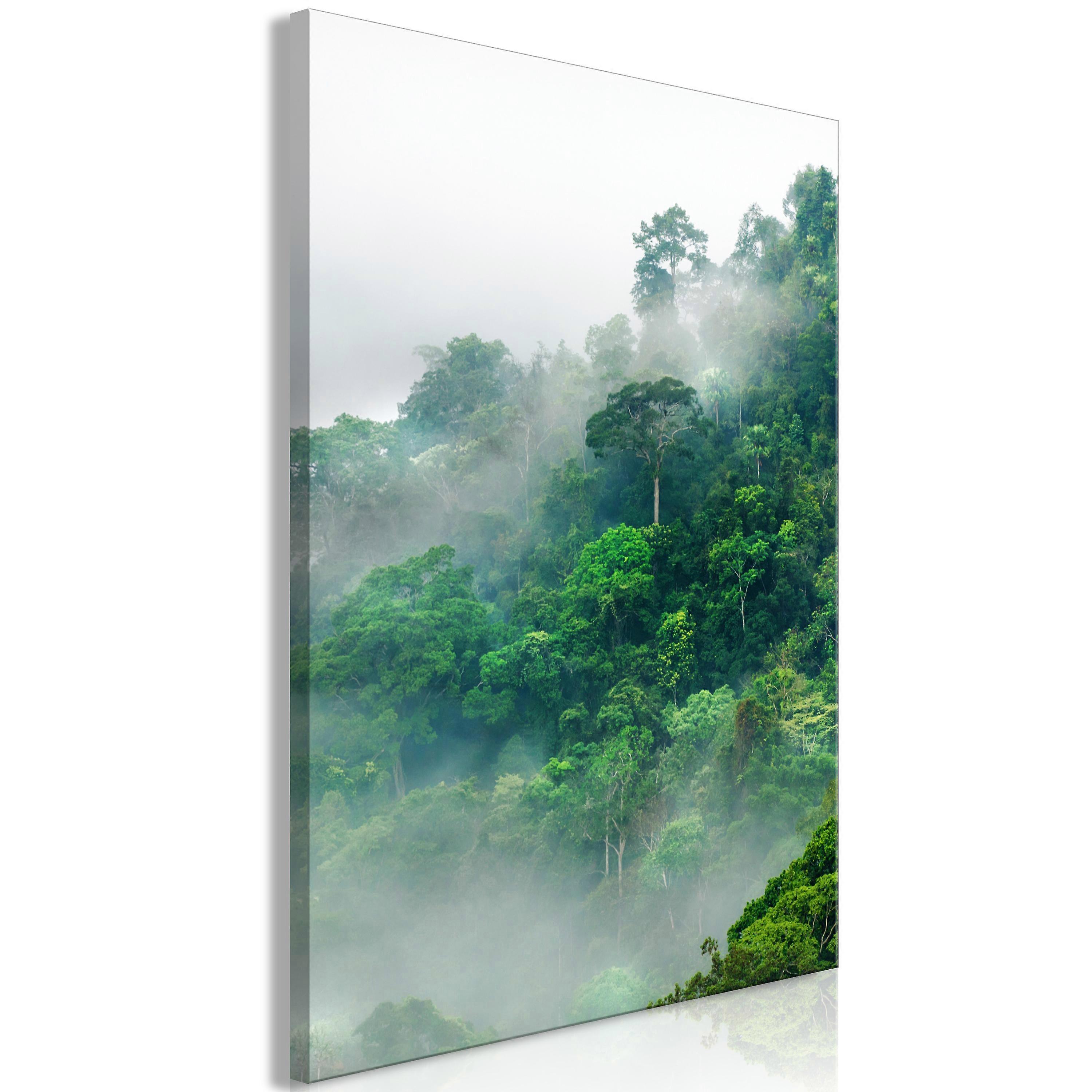 Leinwandbild - Üppiger Wald (1 Teil) Hochformat
