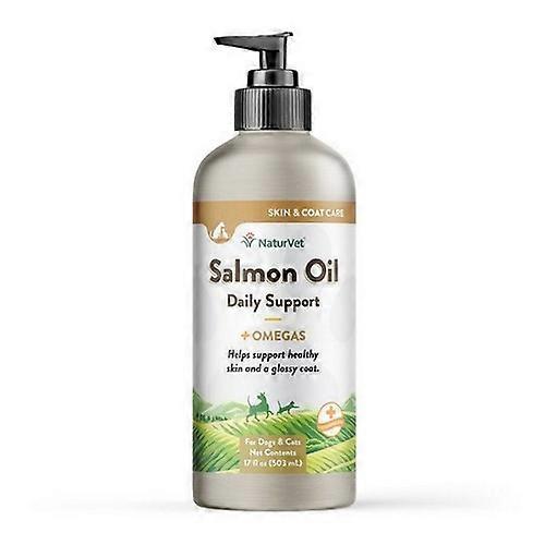 NaturVet Salmon Oil Skin & Coat Plus Omegas for Dogs & Cats, 1 Each / 17 Oz
