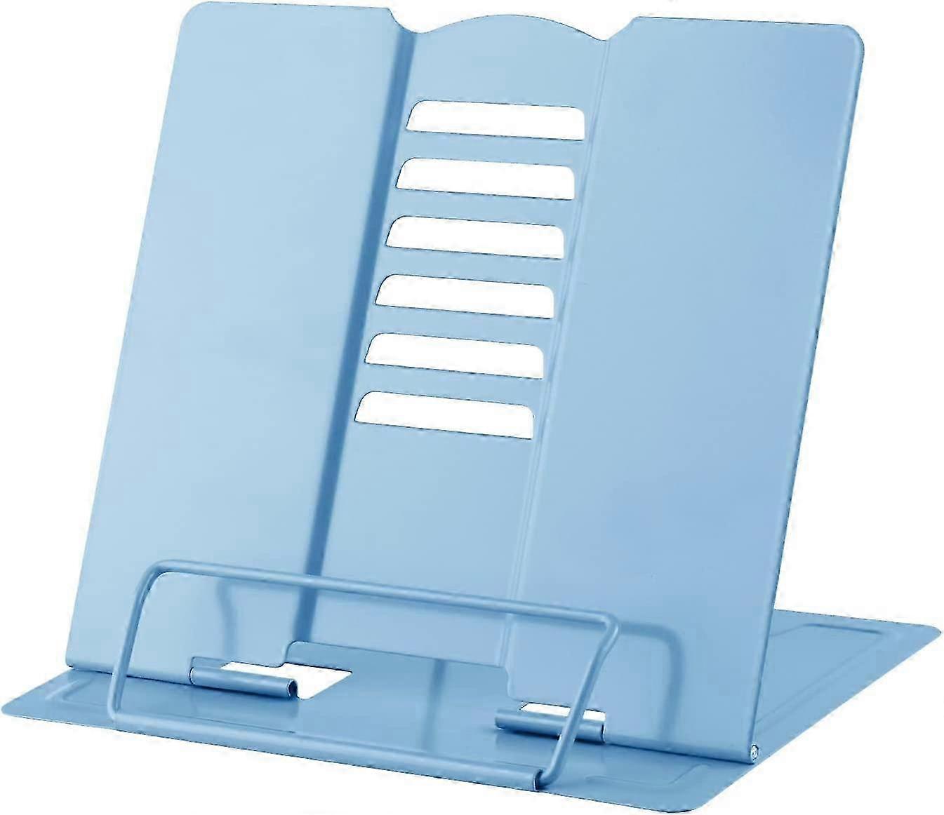 Portable Adjustable Angle Metal Eye Protection Reading Shelf, Light Blue