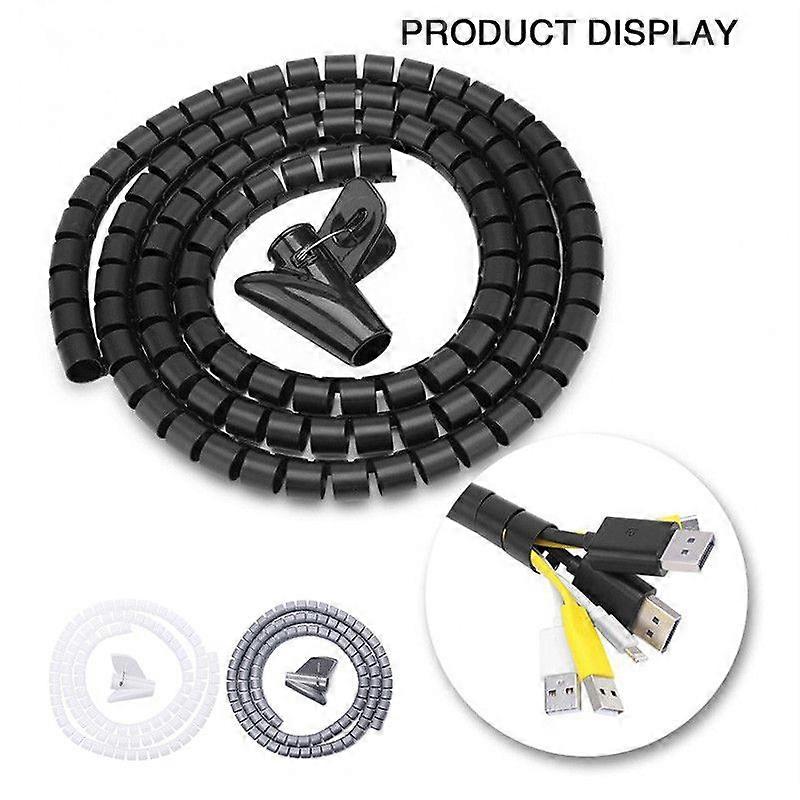 2M 16/10 mm Flexible Spiral Cable Wire Protector Computer Cable Organizer