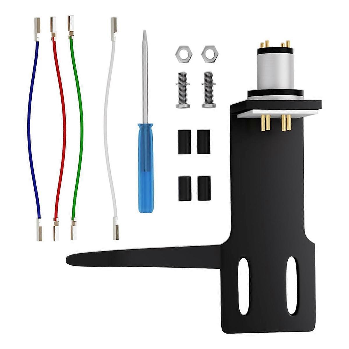 Turntable Headshell Mount Universal LP Phono Cartridges Replacement Phonograph Holder Stylus Lead W