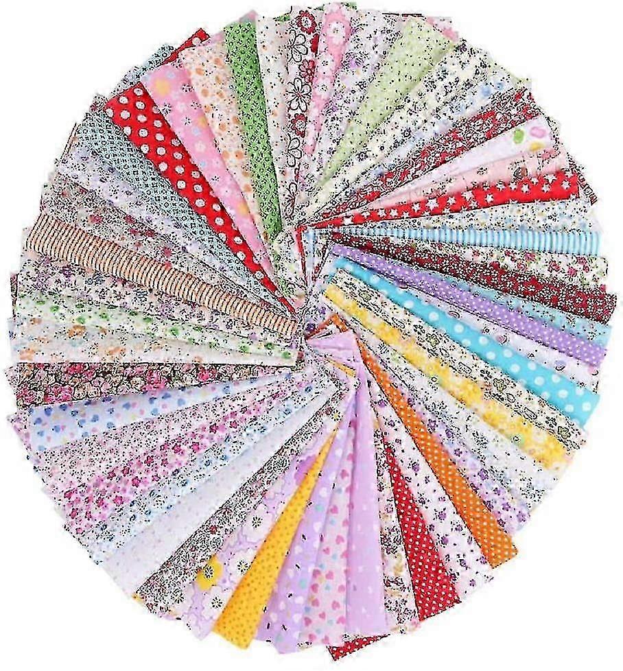 50 stykker bomull stoff stoff pakker patchwork stoffer, 25cm x 25cm