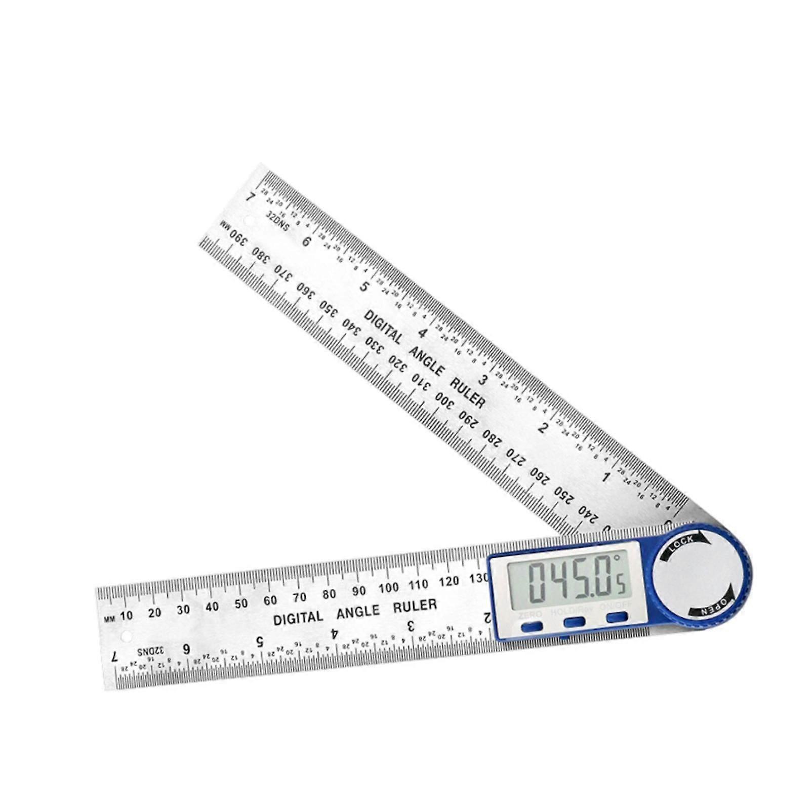 Digital Angle Finder Ruler Protractor Stainless Steel Carpenters LCD Display