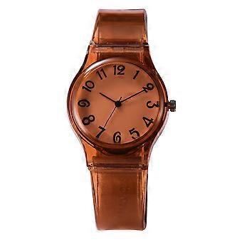 XR3364 Godis Färg Enkel Mode Klocka Armbandsur För Student (Brun)