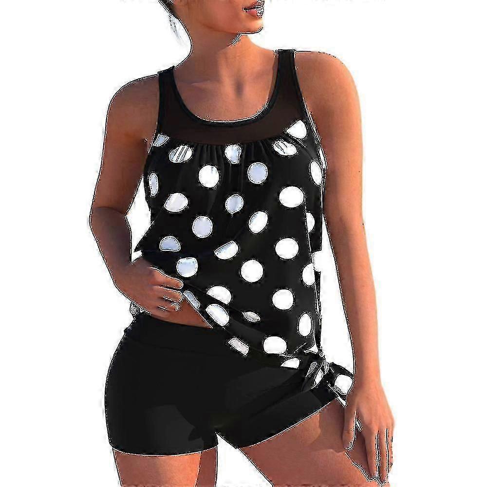Kvinnor Tankini Badkläder Linnen + Boyshorts 2st Set Baddräkt Strandbaddräkt-Bra