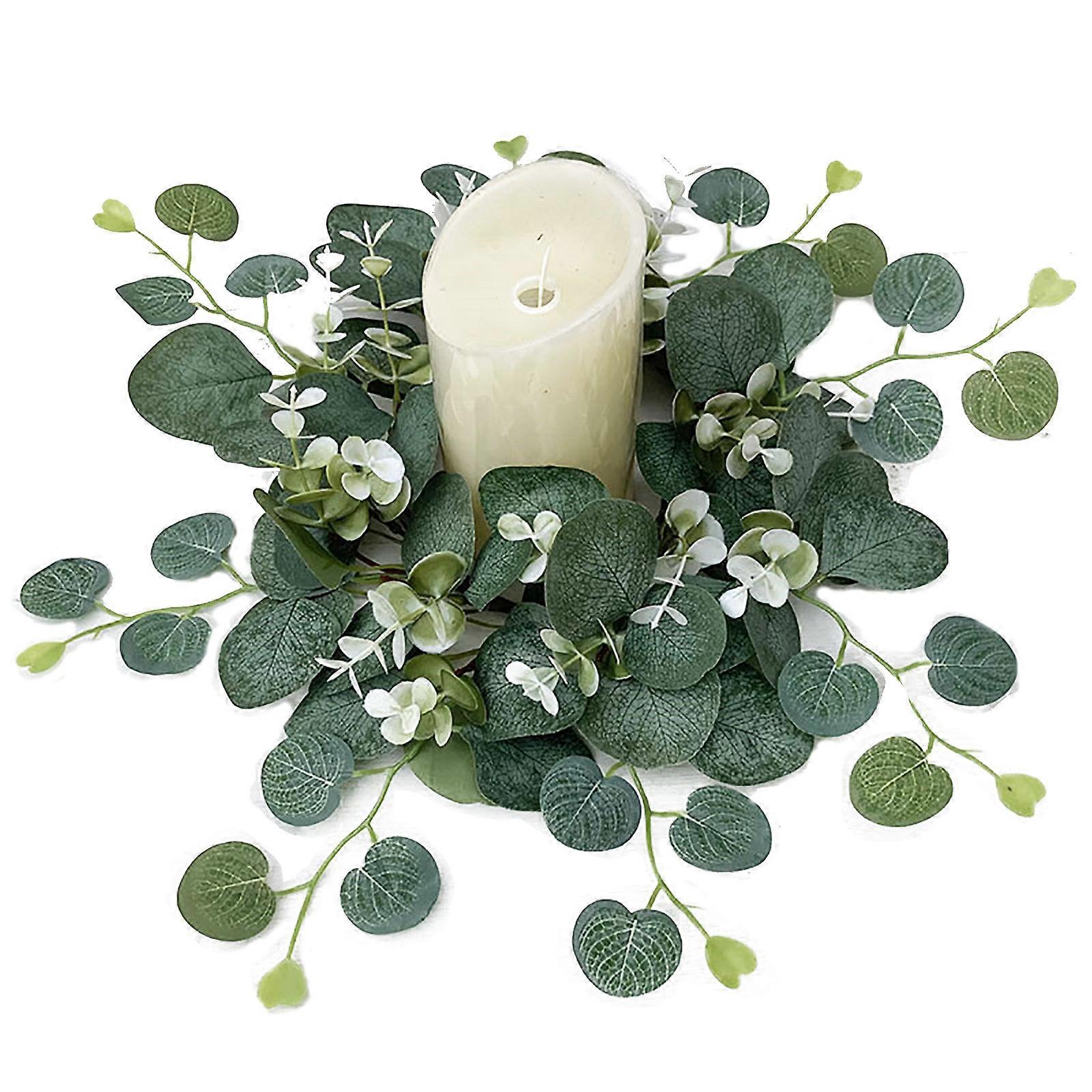 25 ס"מ זר ירק מלאכותי עבור פמוט זר זר נר טבעות מסיבת חתונה חג המולד מרכזי תפאורה