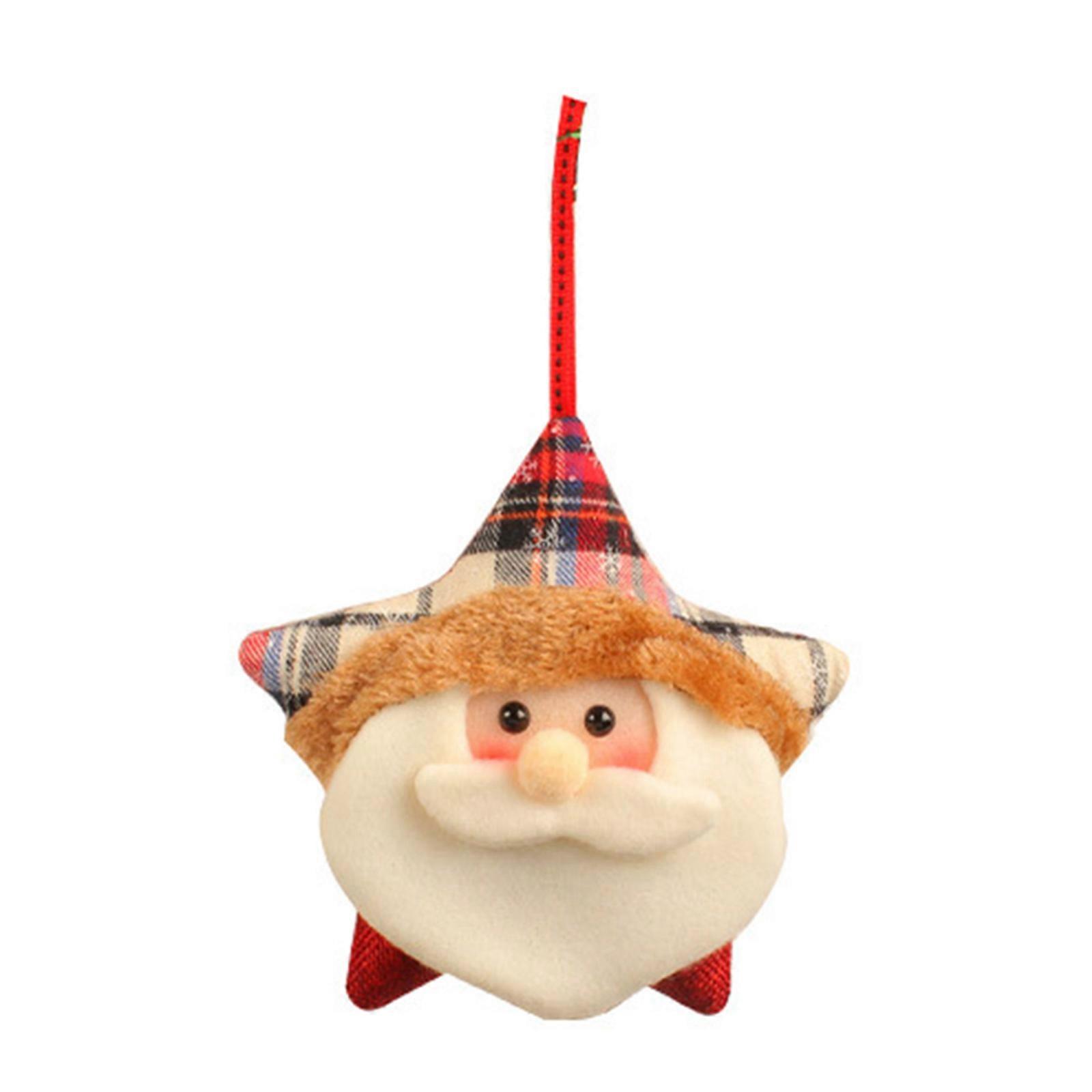 ドールペンダントぬいぐるみサンタ雪だるまエルクハンギングオーナメントクリスマスツリーフェスティバルパーティーデコレーションギフトのクリスマススター