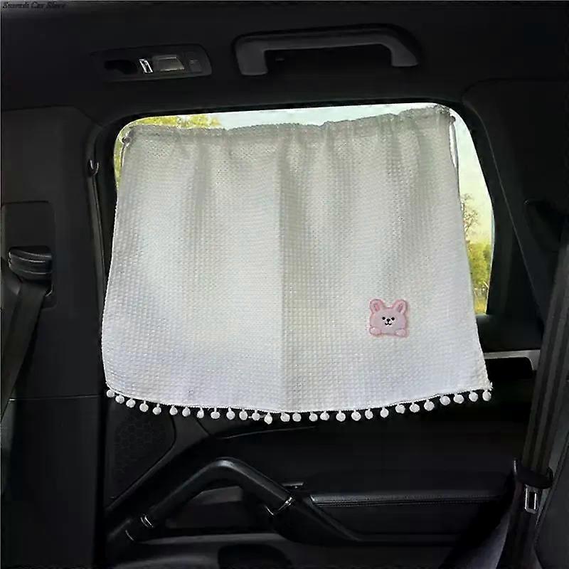 יניקה וילון בד וופל בחלון הרכב כיסוי שמשיה קריקטורה חלון צד שמשיה הגנה UV לילד תינוק