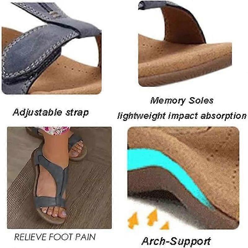 Women's Summer Flat Sandals - Brand - Model - Orthopedic - Comfortable