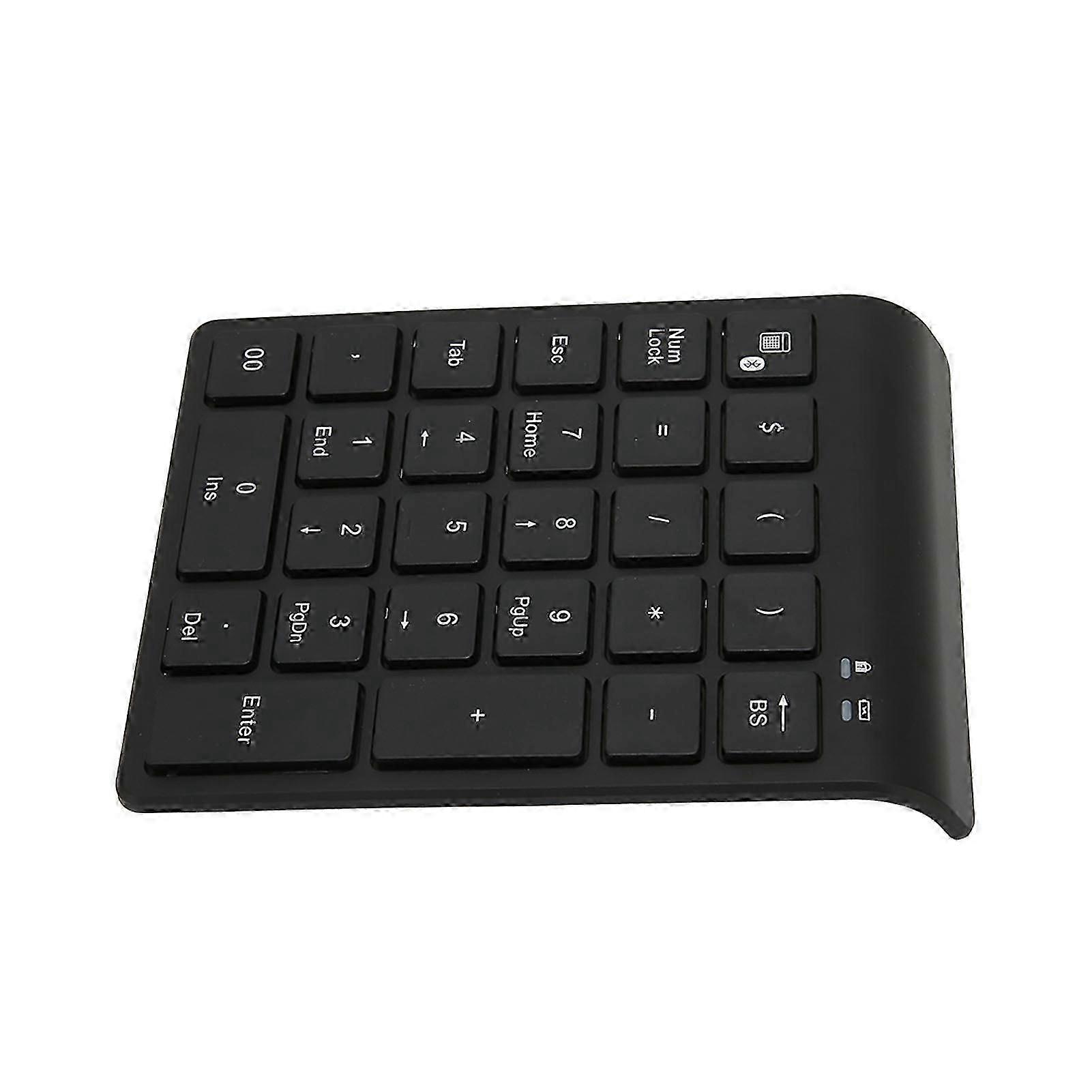 Wireless Numeric Keypad Bluetooth 27 Key Black Fast Data Transfer Gaming Keypad Support Shortcut Keys For Laptop Tablet