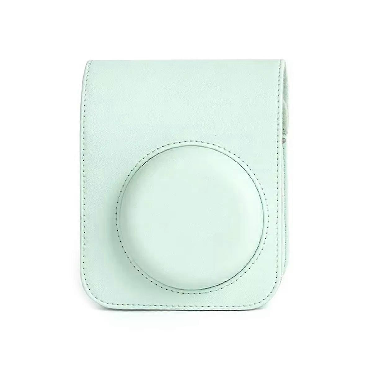 For Mini12 Camera Case PU Leather Soft ProtectiveCase Trave Bag for Film Camera Bag with ShoulderStrap,A