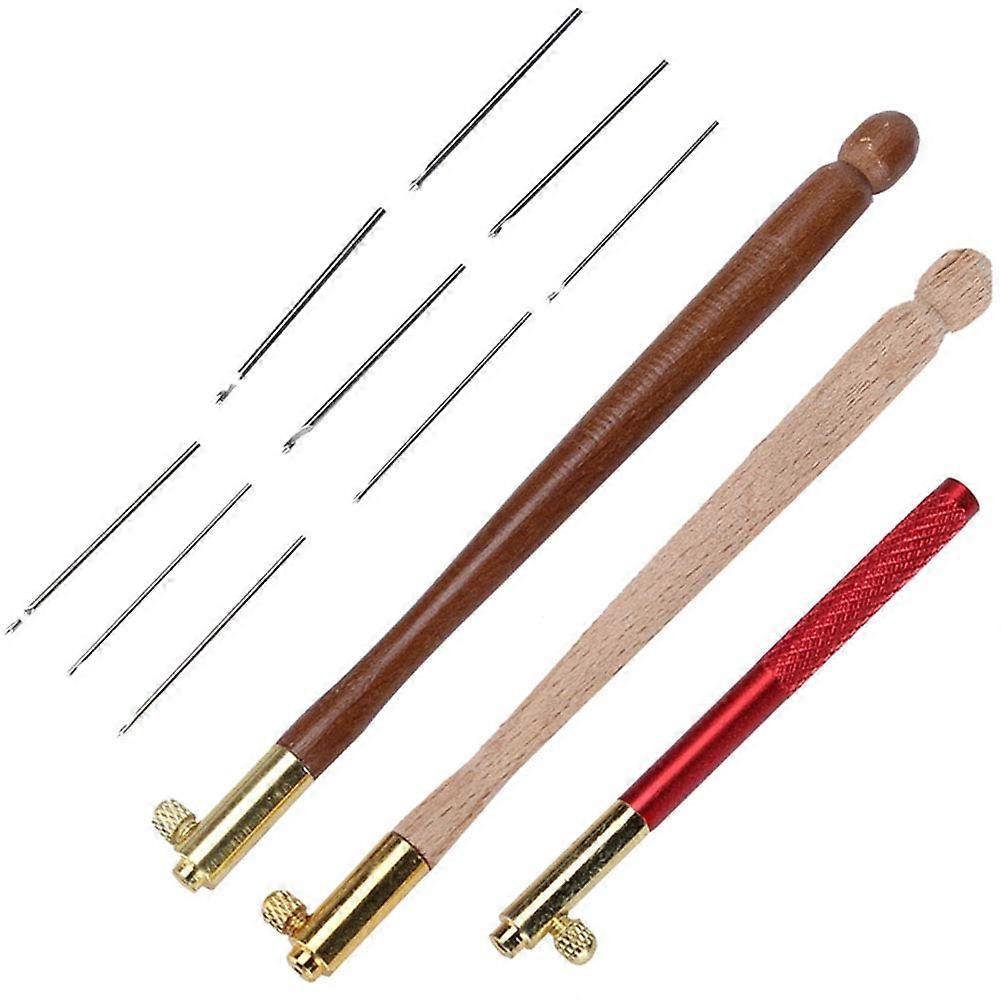 Tambour Embroidery Kit with 3 Stainless Steel Hooks for Crochet, Needlework, and Craft Projects