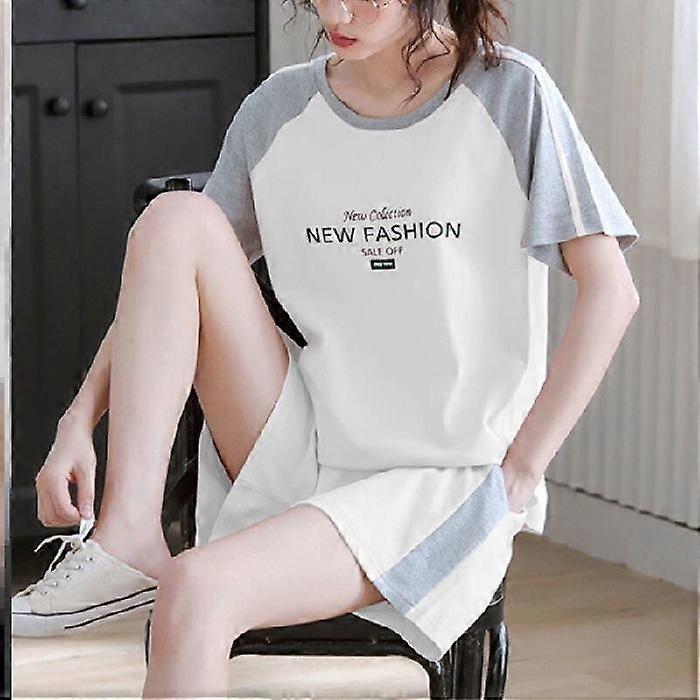 Women's Plus Size Sports Set Summer Sportswear Short Sleeve + Shorts 2 Piece Set