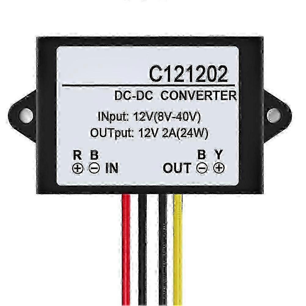 C121202 Dc 12v To Dc 12v 2a Waterproof Voltage Regulator Stabilizer Adapter f74