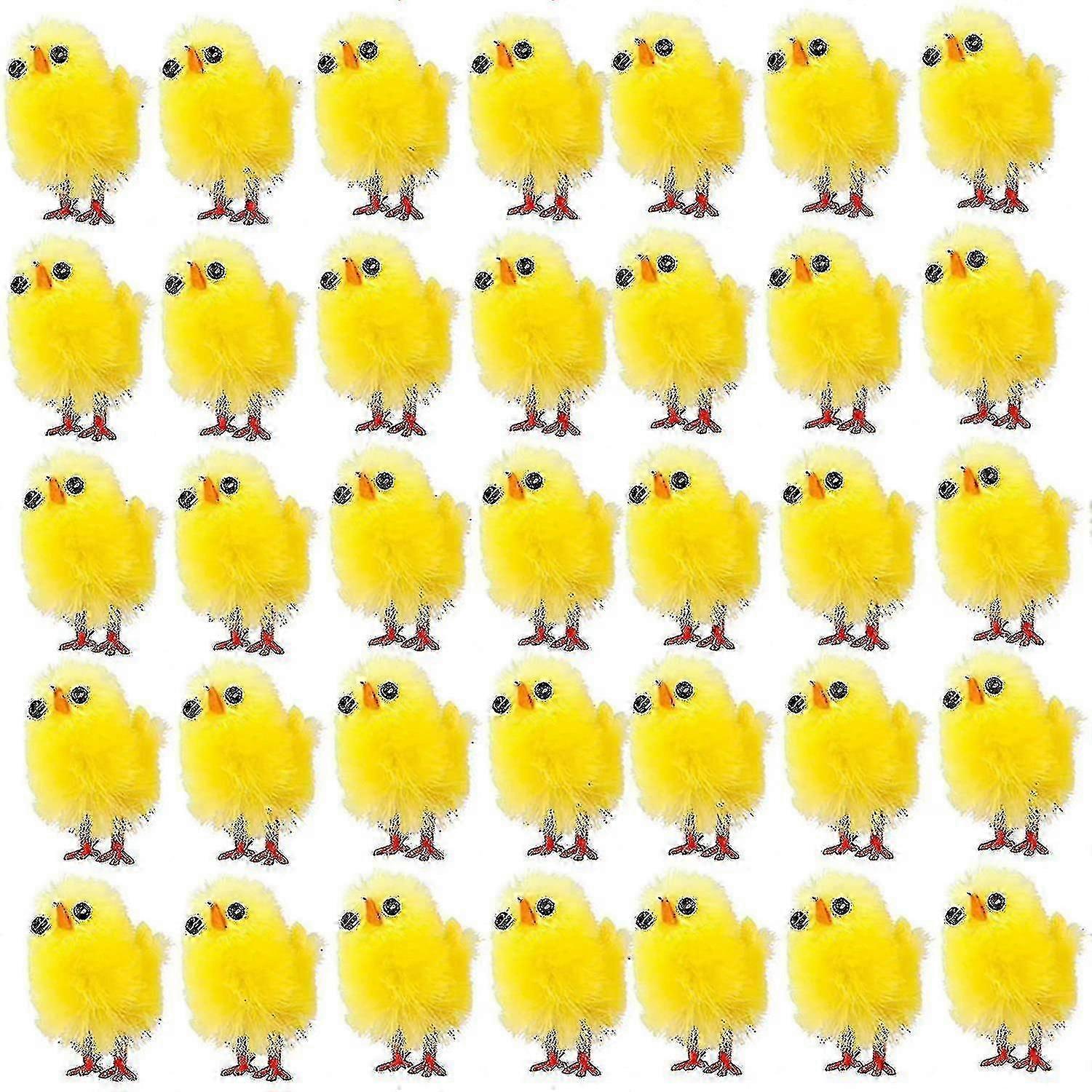 60pcs Easter Chicks,mini Easter Chicks Yellow Easter Chenille Chicks,spring Home Garden Decor Easter Decoration-yyc