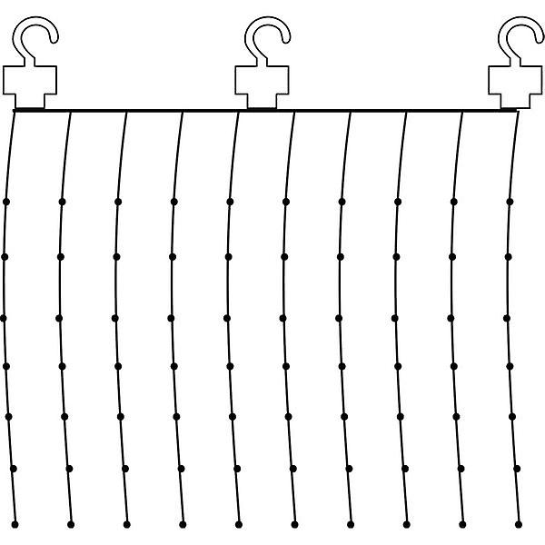Ljusgardin 1m x1m / Ljusslinga LED Dew Drop