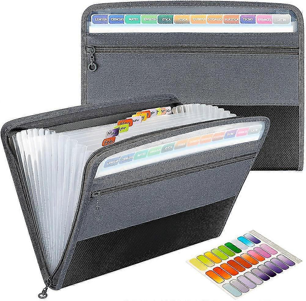 Document Folder A4, Folder With 13 Compartments A4, Waterproof Accordion Folder